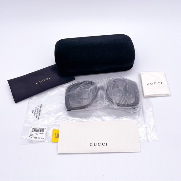 NEW GUCCI GG0713S 001 OVERSIZED SQUARE WOMEN’S SUNGLASSES GUCCI GG0713S - Picture 12 of 12